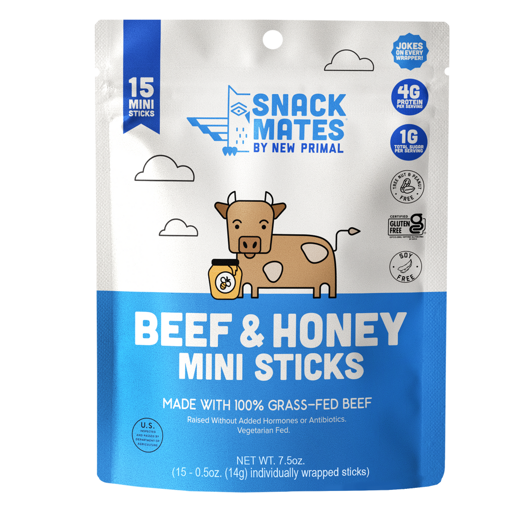 Snack Mates Beef & Honey Mini Meat Sticks Value Pack (15 Mini-Sticks)