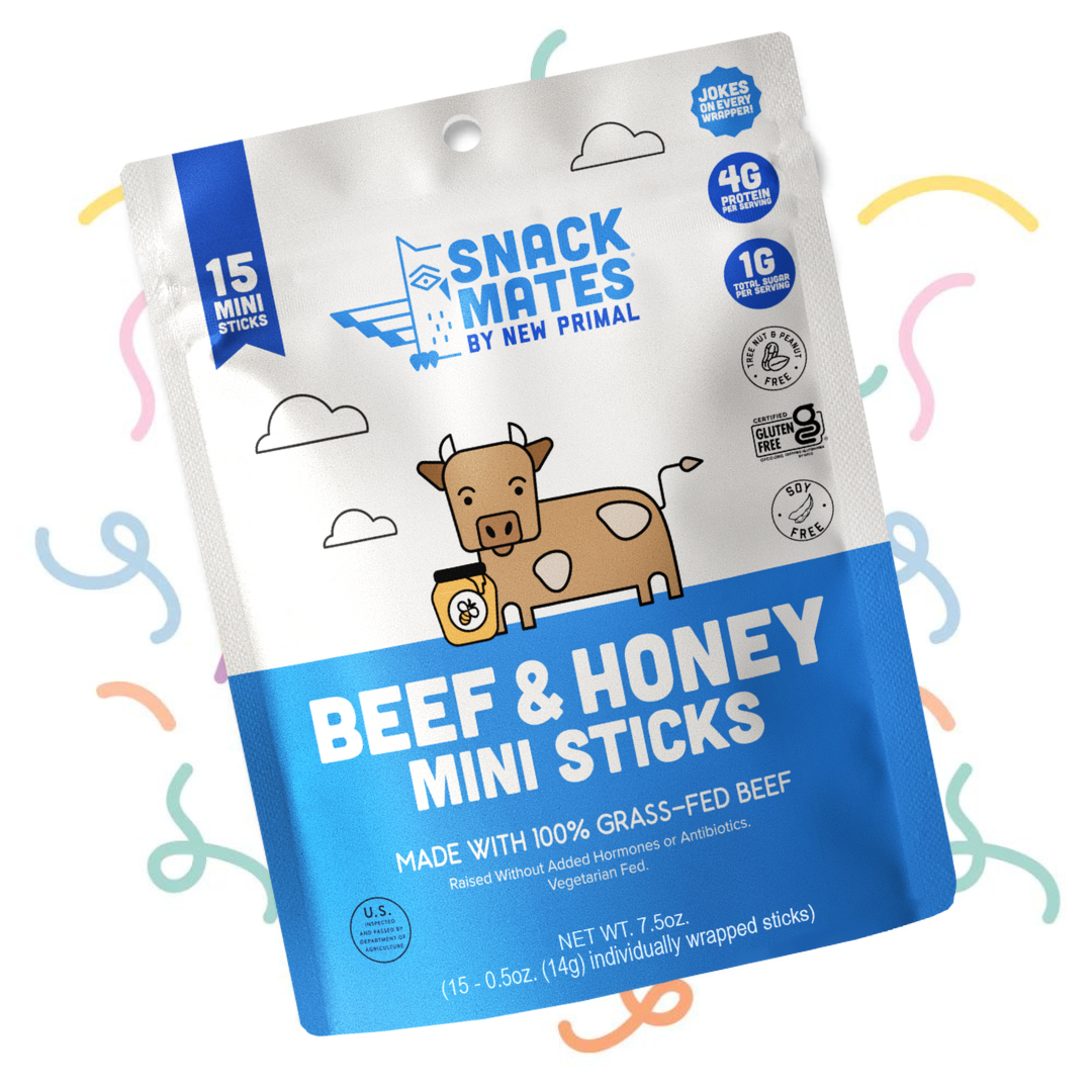Snack Mates Beef & Honey Mini Meat Sticks Value Pack (15 Mini-Sticks)