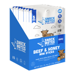Snack Mates Beef & Honey Mini Meat Sticks, (8 Bags , 40 Mini-Sticks)