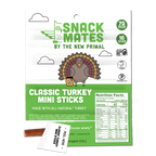 Snack Mates Classic Turkey Mini Meat Sticks, All-Natural Turkey (8 Packs, 40 Mini-Sticks)