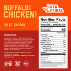 Buffalo Style Chicken Meat Sticks, All-Natural Chicken, Zero Sugar (20 Sticks)