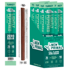 Lightly Peppered Turkey Meat Sticks, All-Natural Turkey, Zero Sugar (20 Sticks)