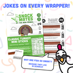 Snack Mates Classic Turkey Mini Meat Sticks, All-Natural Turkey (8 Packs, 40 Mini-Sticks)